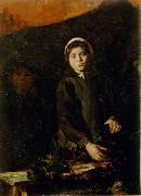 Ivana Kobilca Pariska branjevka oil painting